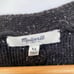 MADEWELL Diamonstitch Cardigan Cable Knit Black Wool Blend XS