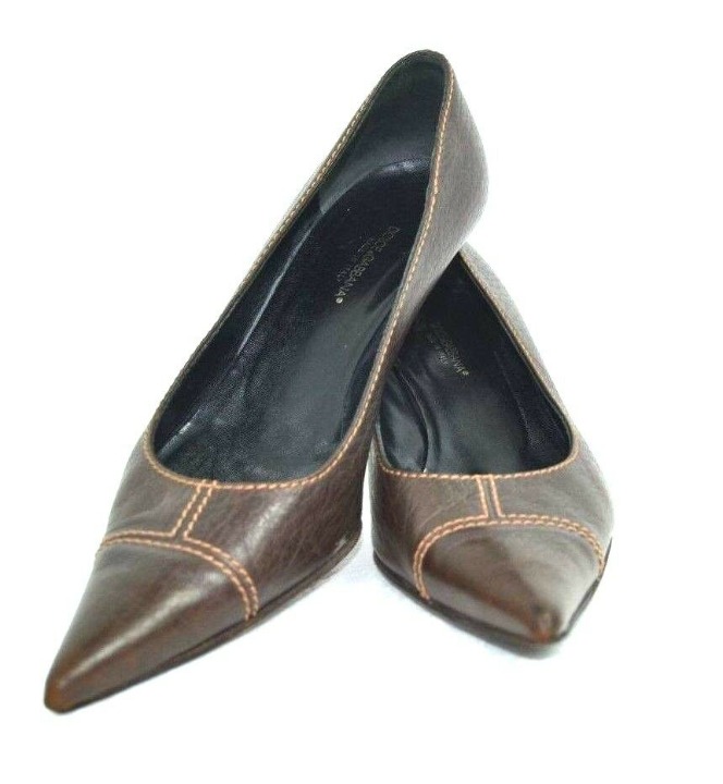 DOLCE GABBANA BROWN GENUINE LEATHER SHOES SIZE 40.1/2 USA 9.5/10