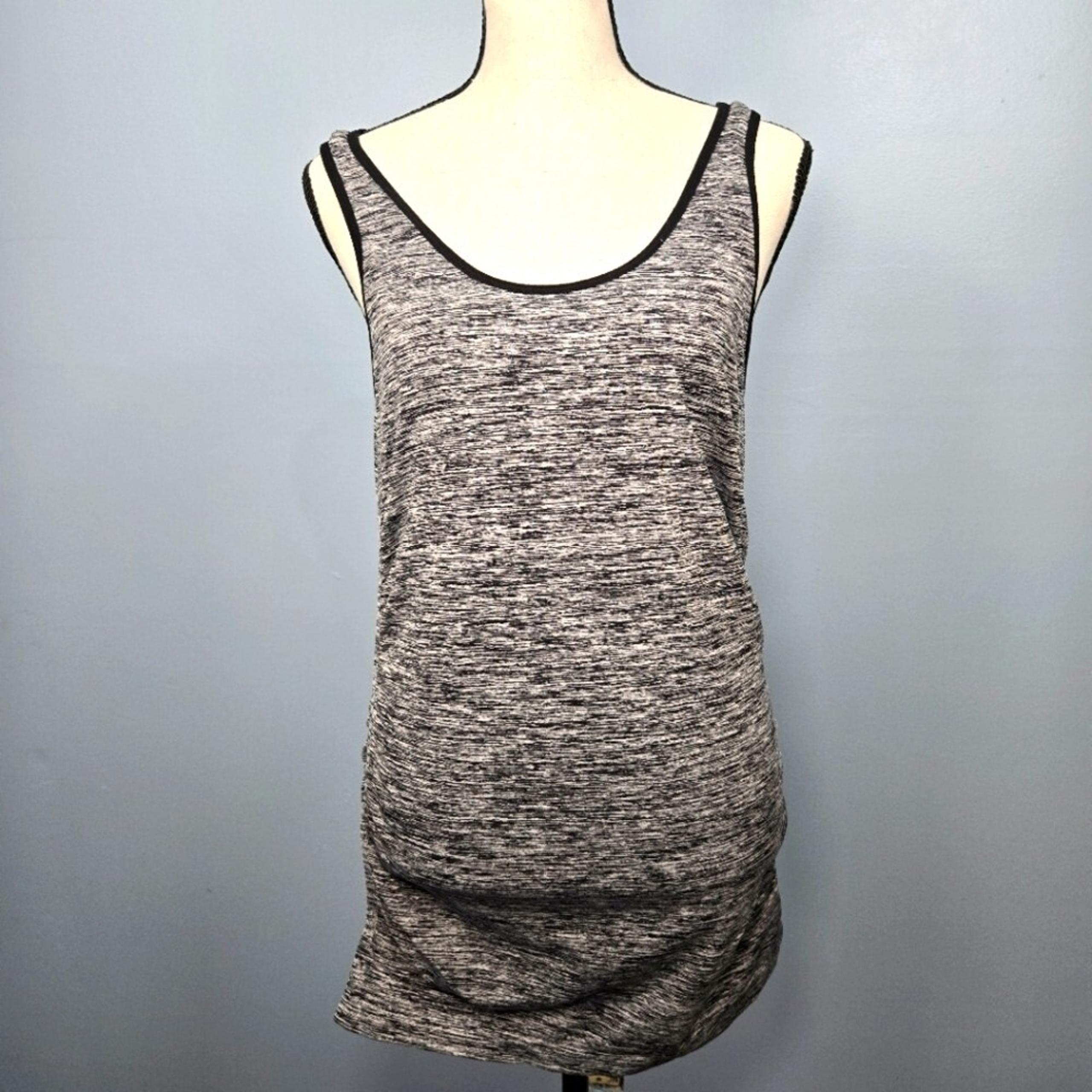 Motherhood Maternity Side Ruched Tank Top Womens Size S/M Black/Gray