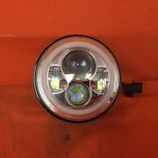 7″ DAYMAKER Chrome Angel Eye GREEN HALO Projector HID