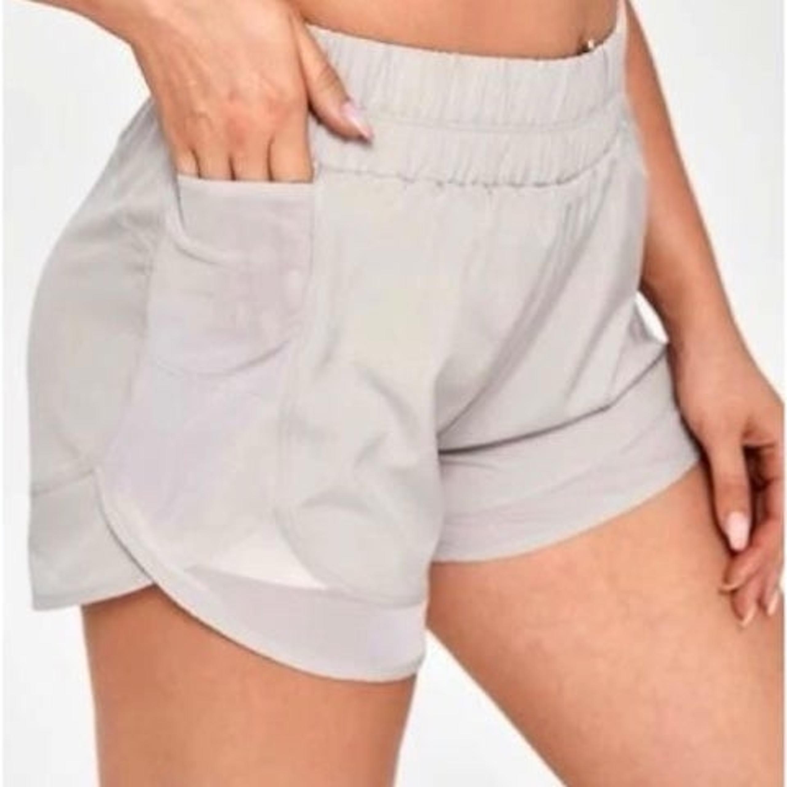 SHEIN Tulip Hem Mesh Insert Sports Shorts