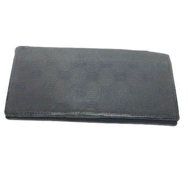 Authentic GUCCI Black Fabric & Leather Long Designer Wallet