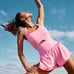 Free people bright pink runsie