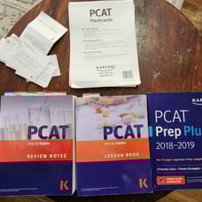 KAPLAN PCAT PREP BOOKS WITH FLASHCARDS