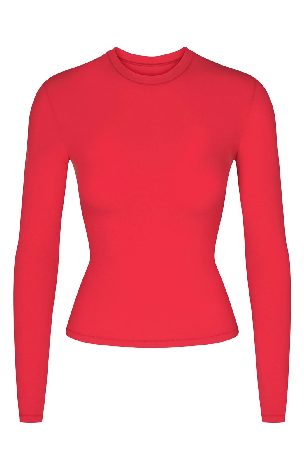 Skims Cotton Jersey Long Sleeve T-Shirt in Red