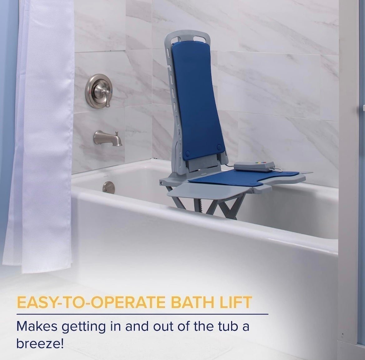 Drive Medical Whisper Bath Lift Chair, Blue-price is firm