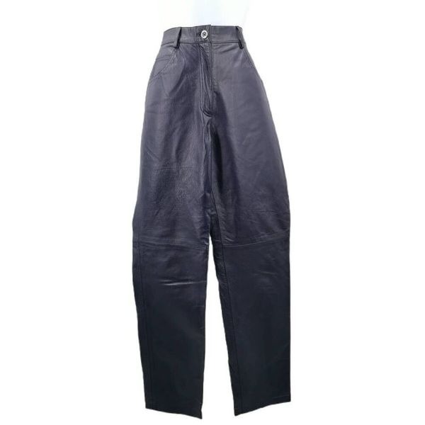 Vintage Tower Hill Collection Purple Leather Pants | Tag Size 6 | 1980s
