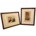 Set 2 Vtg Wallace Nutting Matted & Framed Prints Cherry Blossom Path Autumn Lake