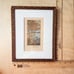 Set 2 Vtg Wallace Nutting Matted & Framed Prints Cherry Blossom Path Autumn Lake