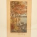 Set 2 Vtg Wallace Nutting Matted & Framed Prints Cherry Blossom Path Autumn Lake