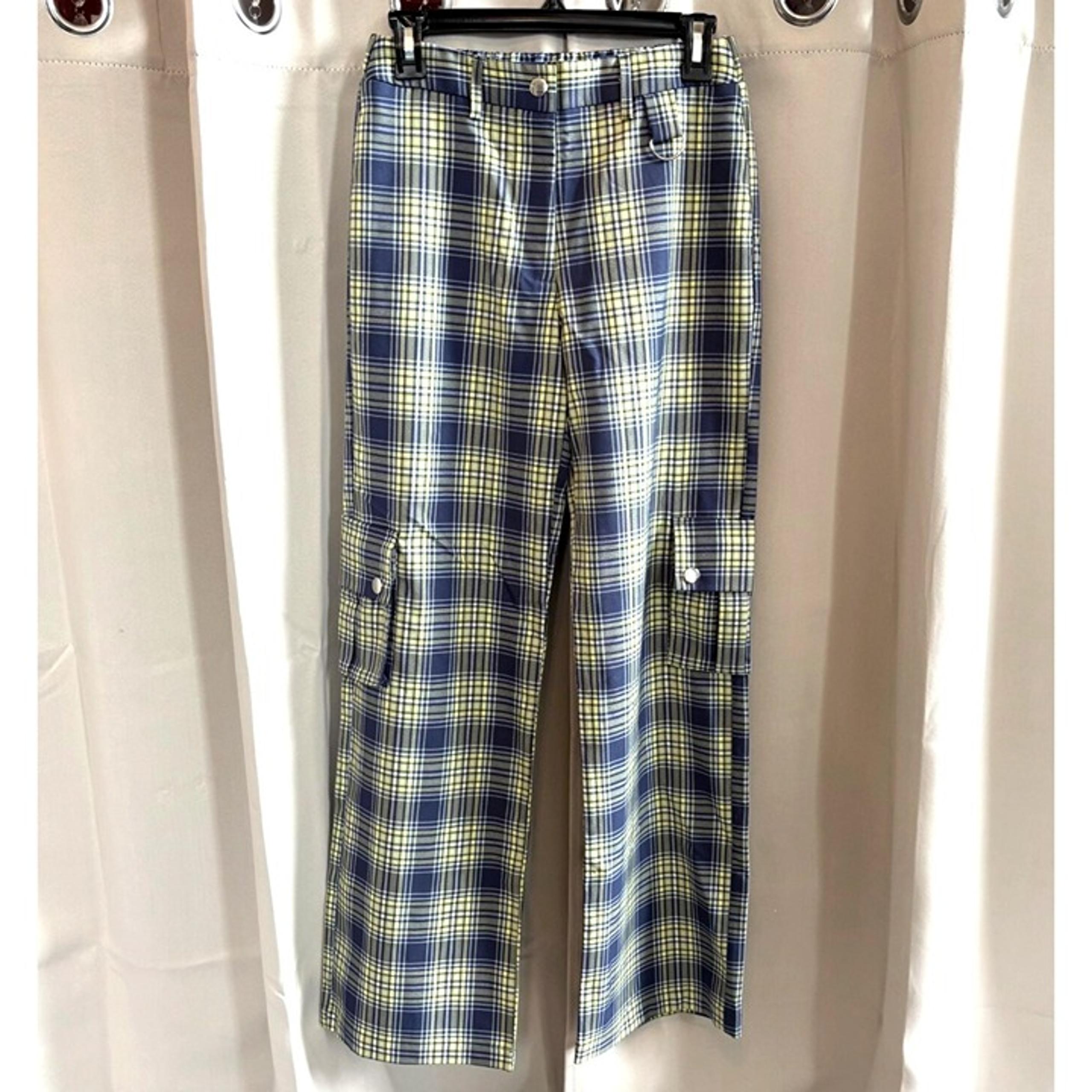 Forever 21 Womens Cargo Pants Small Plaid Gorpcore Academia Grunge Y2K 17978