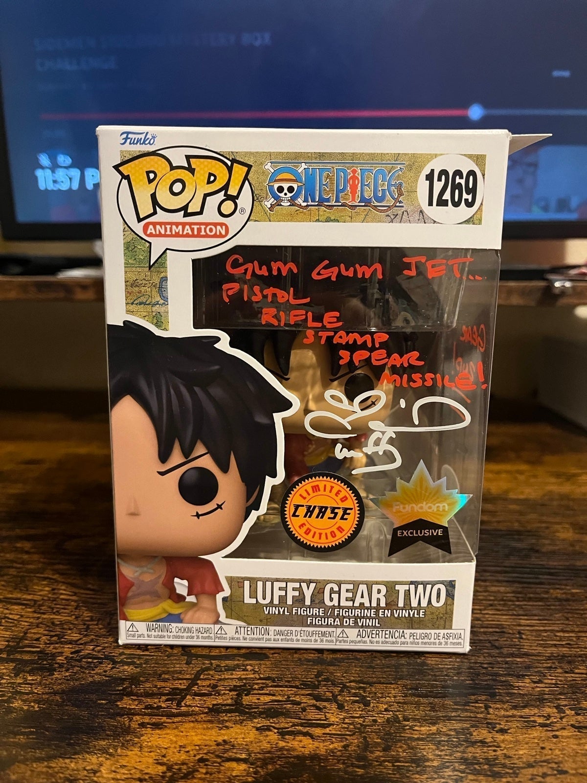 Luffy Gear 2 Chase signed By colleen clickenbeard