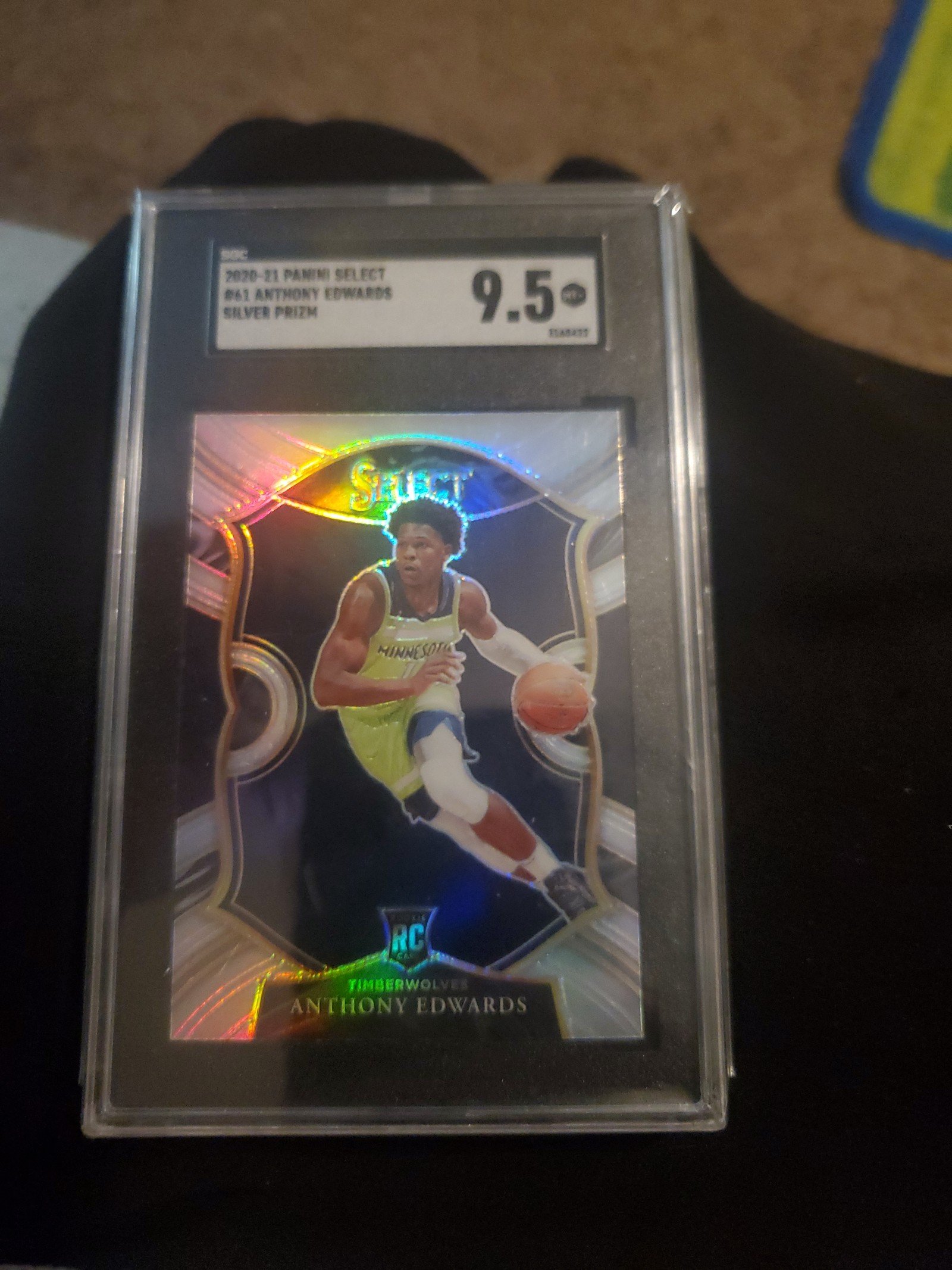 2020-21 Anthony Edwards Panini Select Silver Prizm SGC 9.5 Rookie