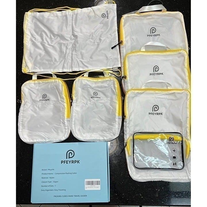 Packing Cubes for Suitcases, Compressible Expandable Travel Packing Organizer