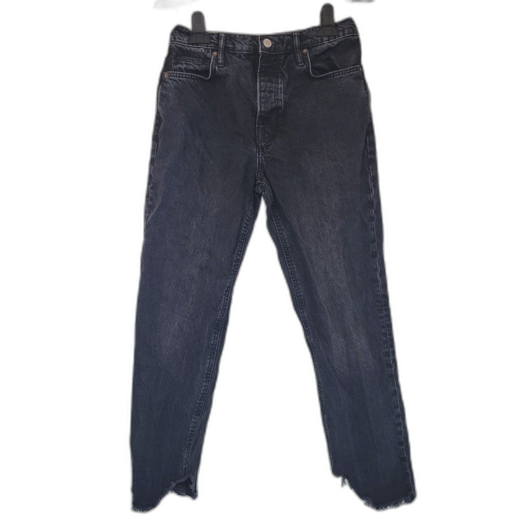 We the Free Free People Black Tapered Baggy High Rise Boyfriend Fit