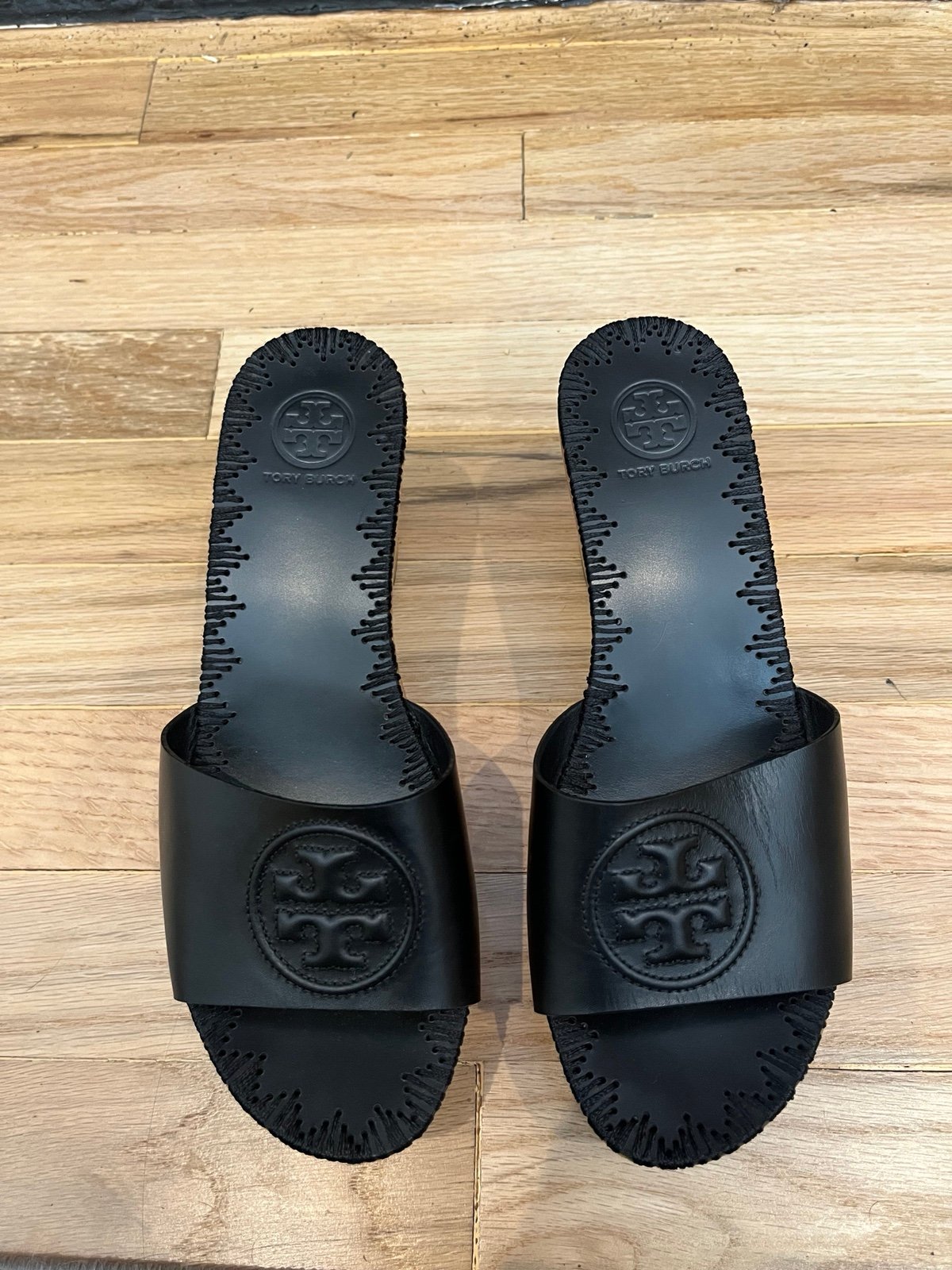 Tory Burch Patty Wedge Sandal in Black (6.5)