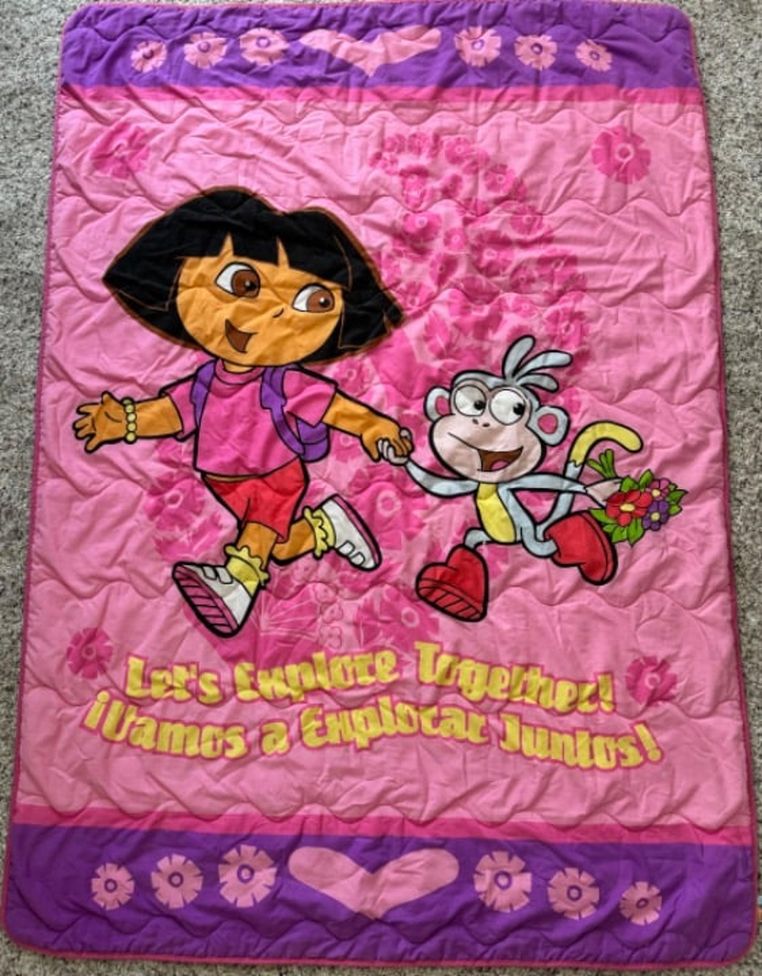 2004 Dora The Explorer and Boots Comforter
