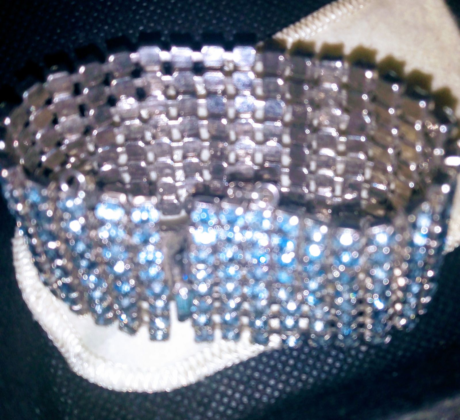 Vintage Rhinestone 8 Row Bracelet