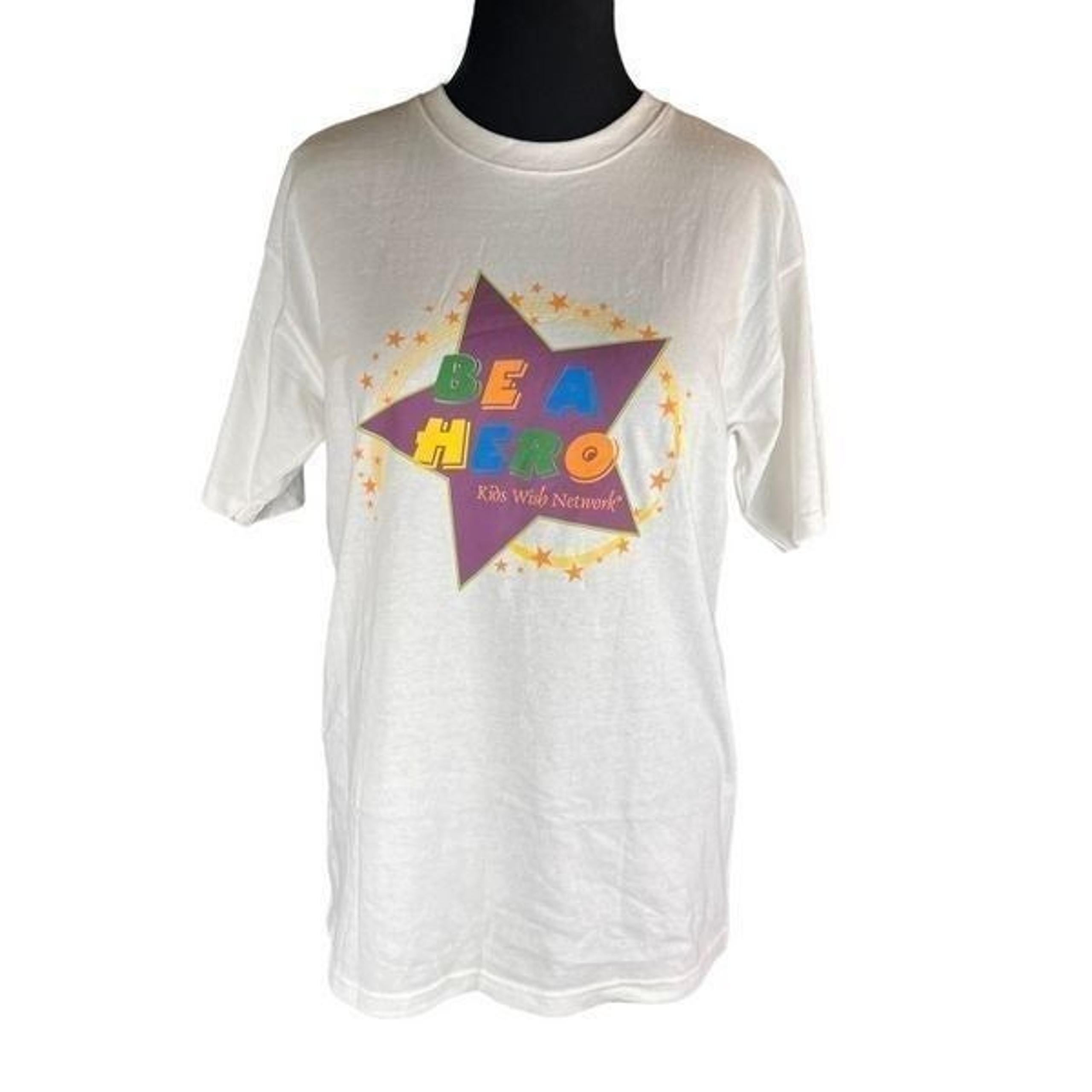 Yazbek Kids Wish Network Be A Hero T-shirt Size large vintage white