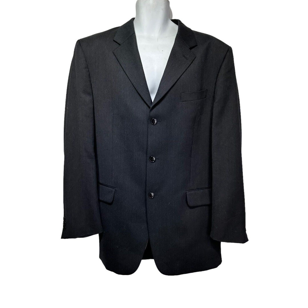ALBERT NIPON Mens Gray Jacket Blazer Wool Size 42L