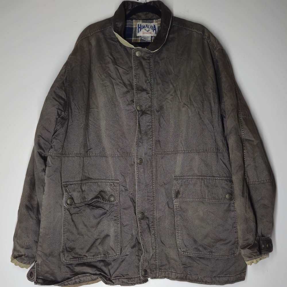 Vintage Himalaya Outfitters Jacket Mens 2XLT Green Lined Barn Chore Coat Utility