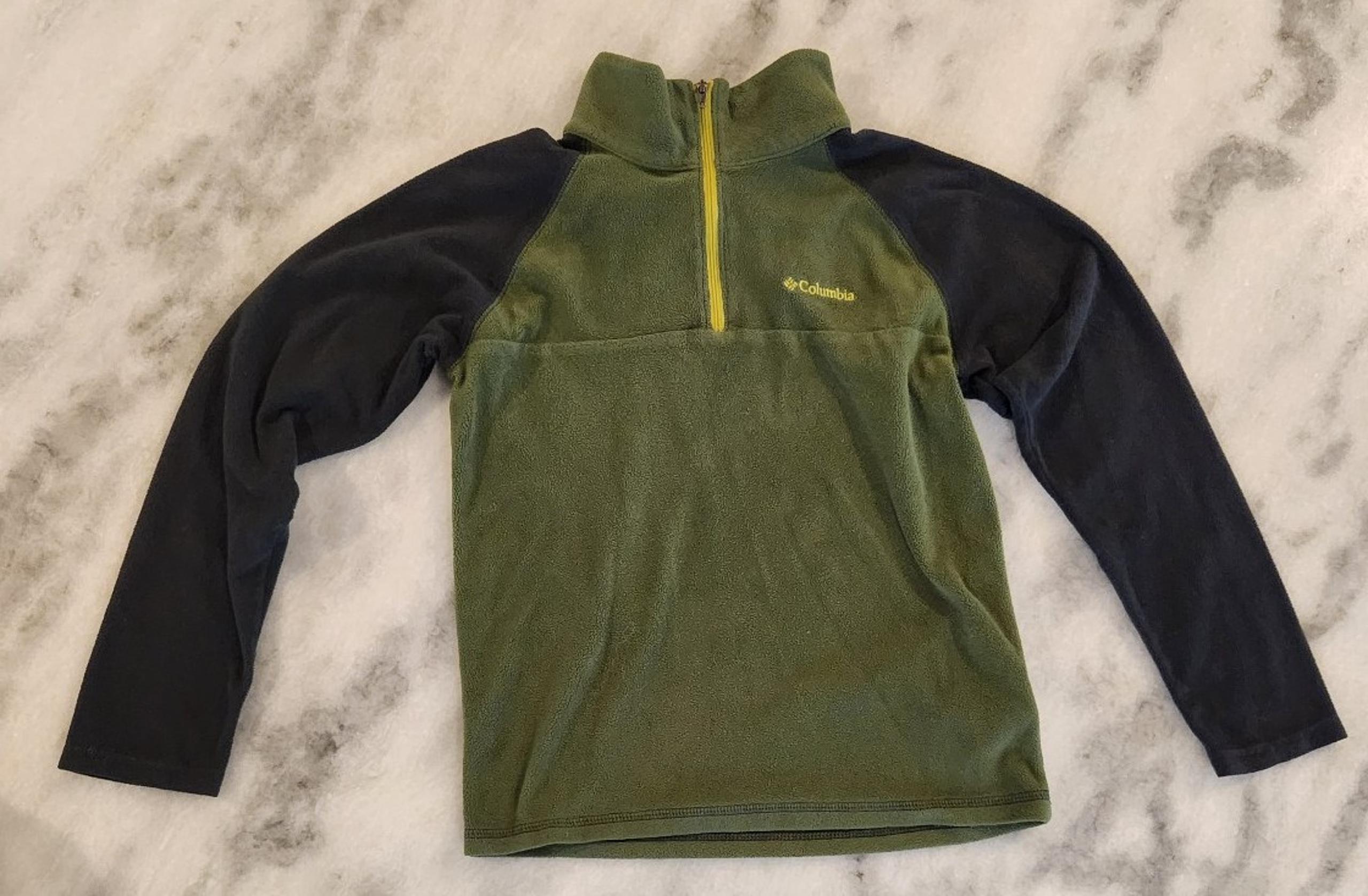 Columbia Kids' Green Fleece 1/4 Zip Boys Size Medium (10/12)