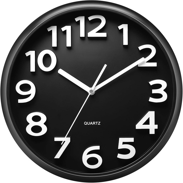 13'' Wall Clock, Large Battery Operated Wall Clocks
