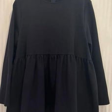 Yori Navy Soft Brushed Fleece Frill Blouse 2022 Autumn/Winter