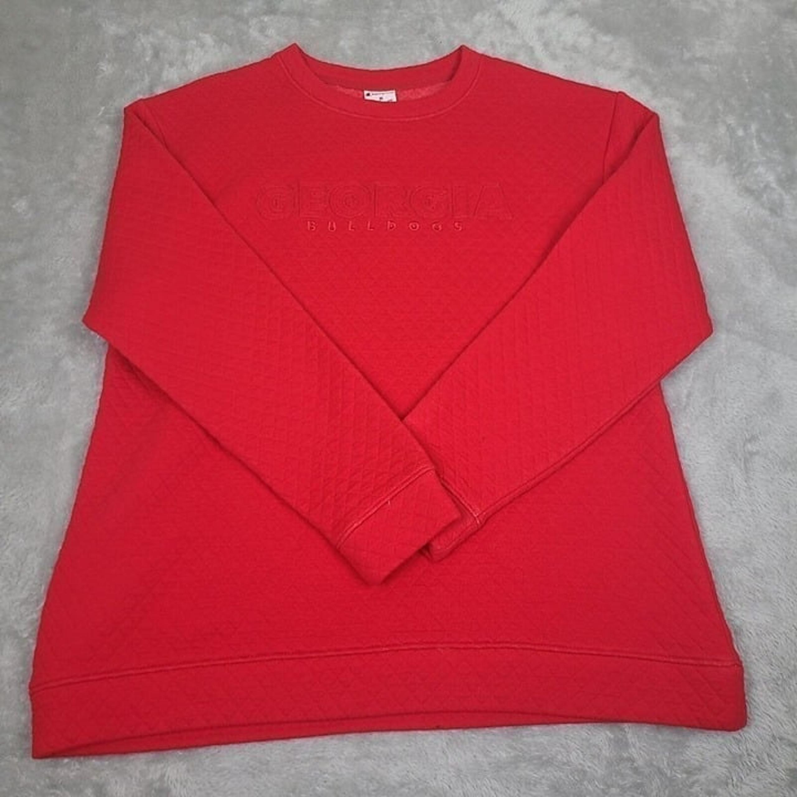 Champion Women’s Quilted Georgia Bulldog Sweatshirt Size Medium Sportswear
