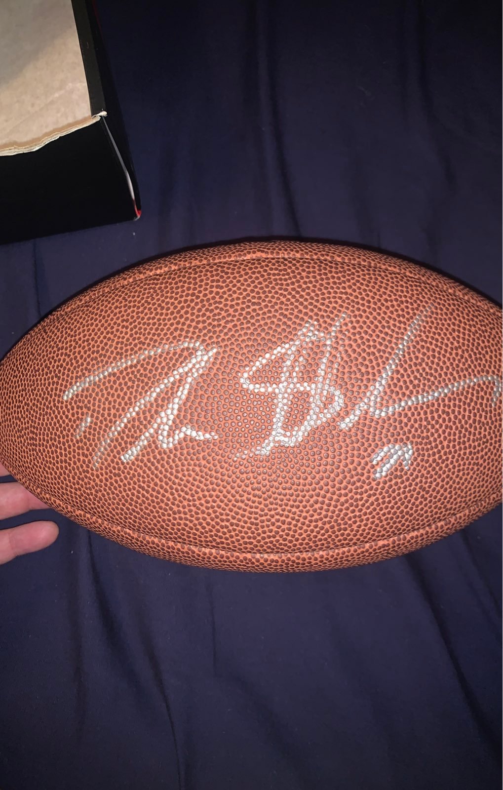 Dion sanders autograohed football