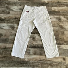 Vintage Y2K White Wrangler Carpenter Work Cargo Pants Size 34 x 30