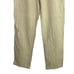 Zara Mens Linen Casual Stripe Straight Leg Relaxed Pants 38 Khaki Green #2247