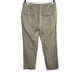 Zara Mens Linen Casual Stripe Straight Leg Relaxed Pants 38 Khaki Green #2247