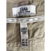 Zara Mens Linen Casual Stripe Straight Leg Relaxed Pants 38 Khaki Green #2247