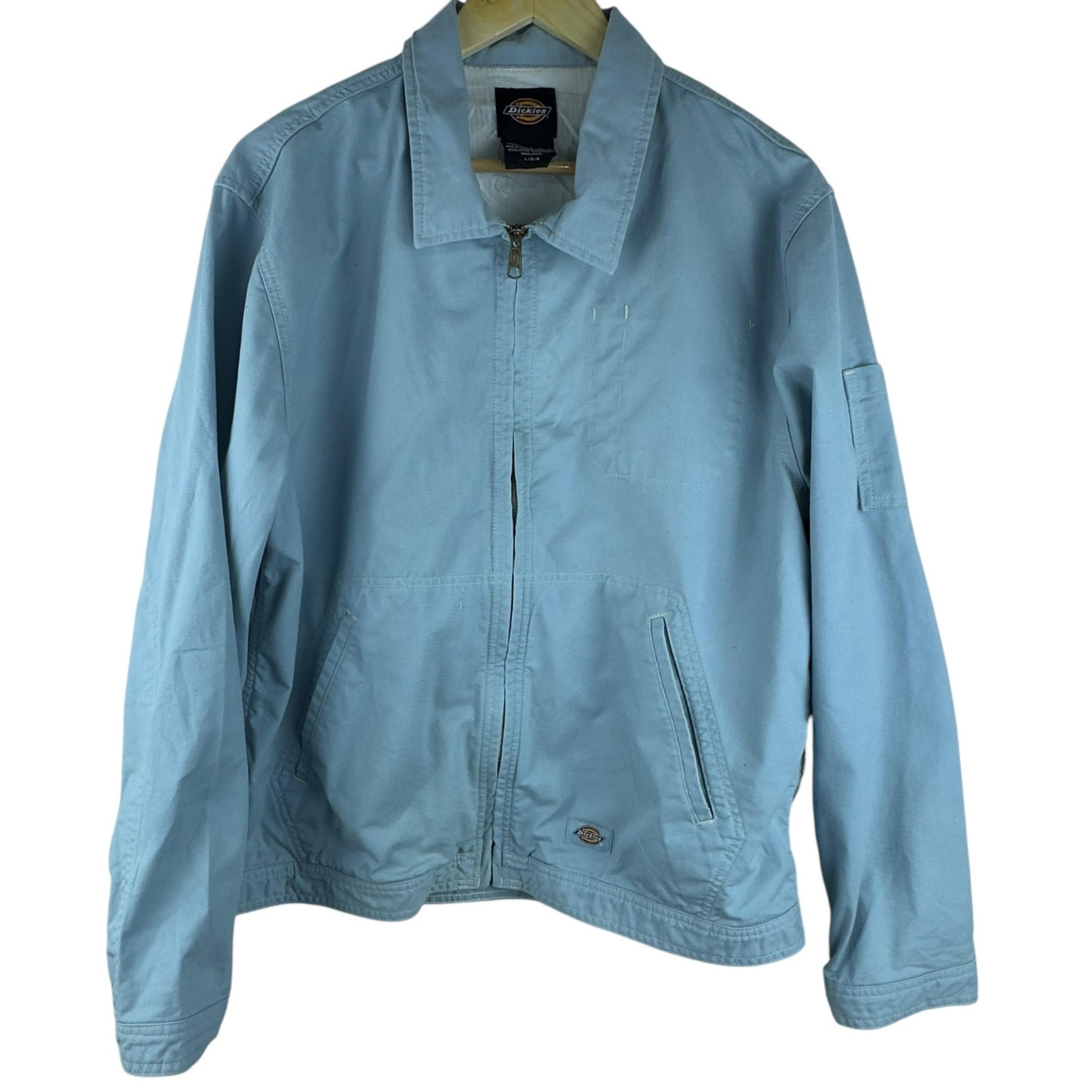 Dickies  Eisenhower Jacket Light Blue Size Large Unlined Some Faint Stains