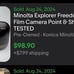 Minolta Explorer Freedom Zoom 35mm Film Camera Point & Shoot WORKING TESTED