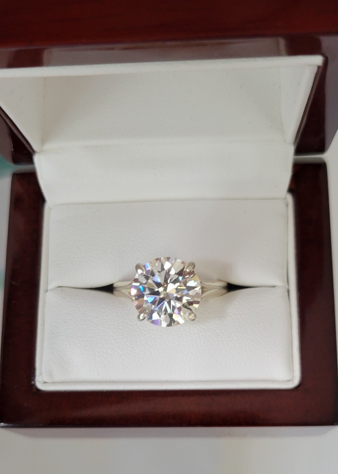 New 4ct Certified Moissanite Ring,Size 7