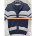 Banana Republic Men's Shawl Collared Knit Cardigan Size Large Navy/Gray Striped