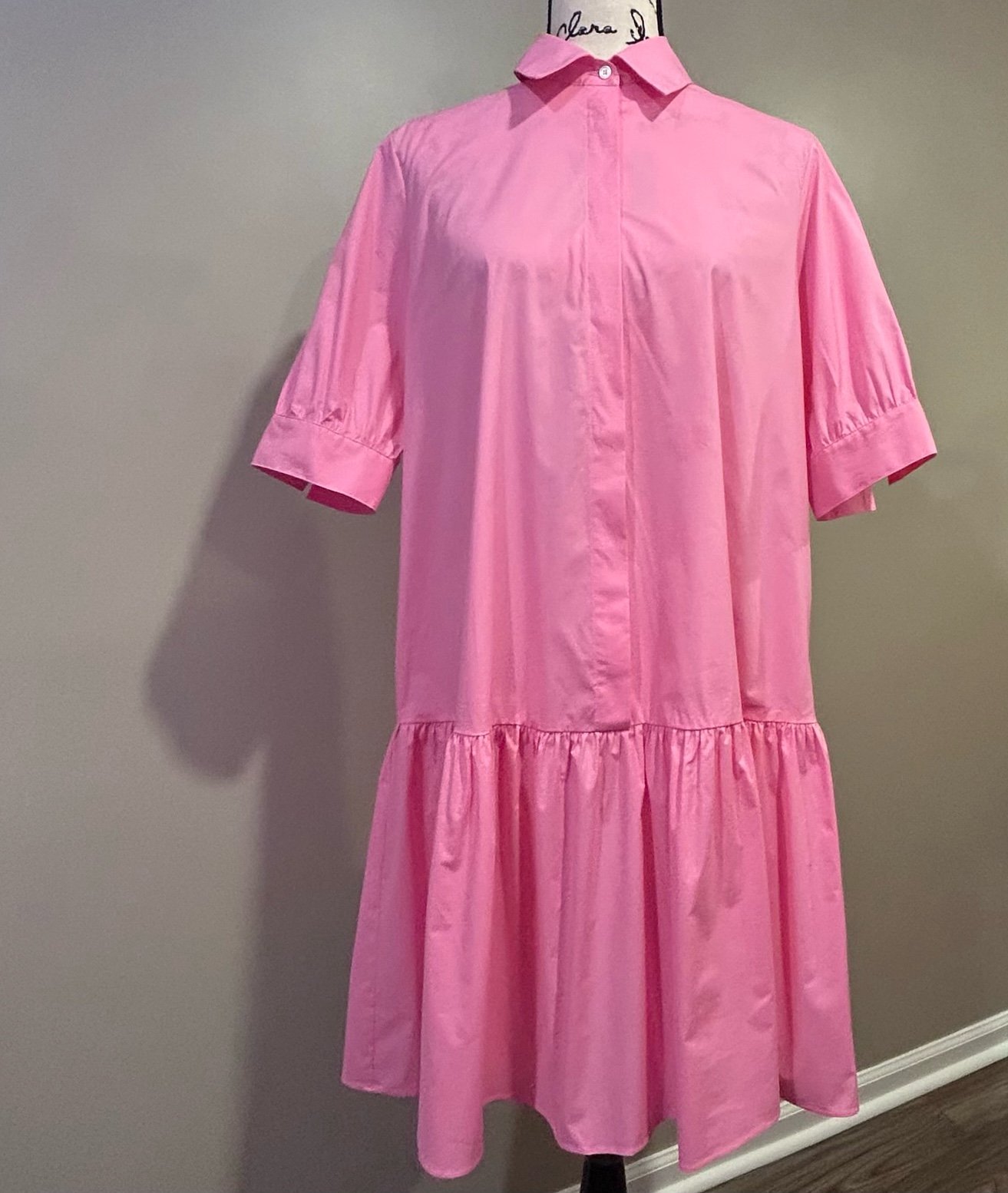 MARELLA Ebert Cotton Poplin Collared Shirt Dress