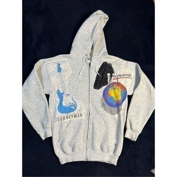 エリッククラプトン1990ジャーニーマンツアーオフィシャルビンテージスウェット Vintage 1990s Eric Clapton Distressed Journey Man Sweatshirt