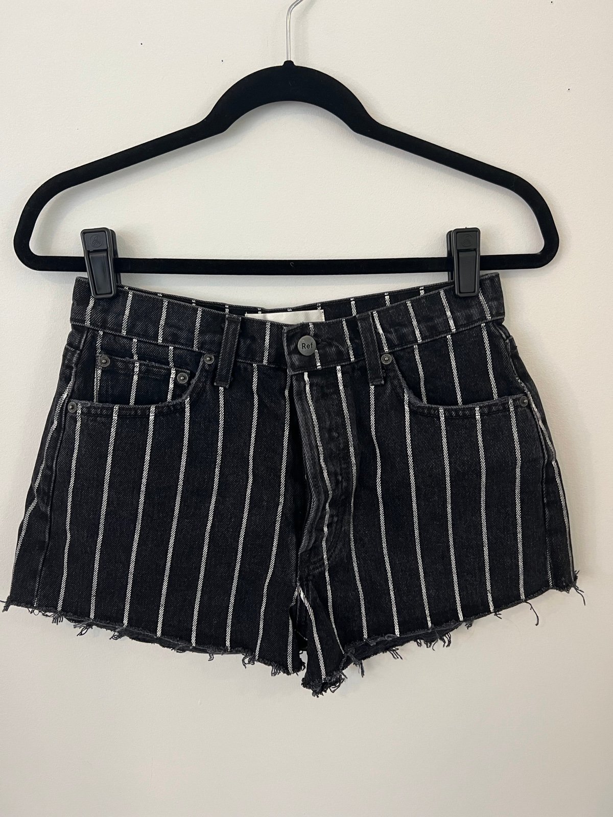 Pin striped denim Reformation shorts