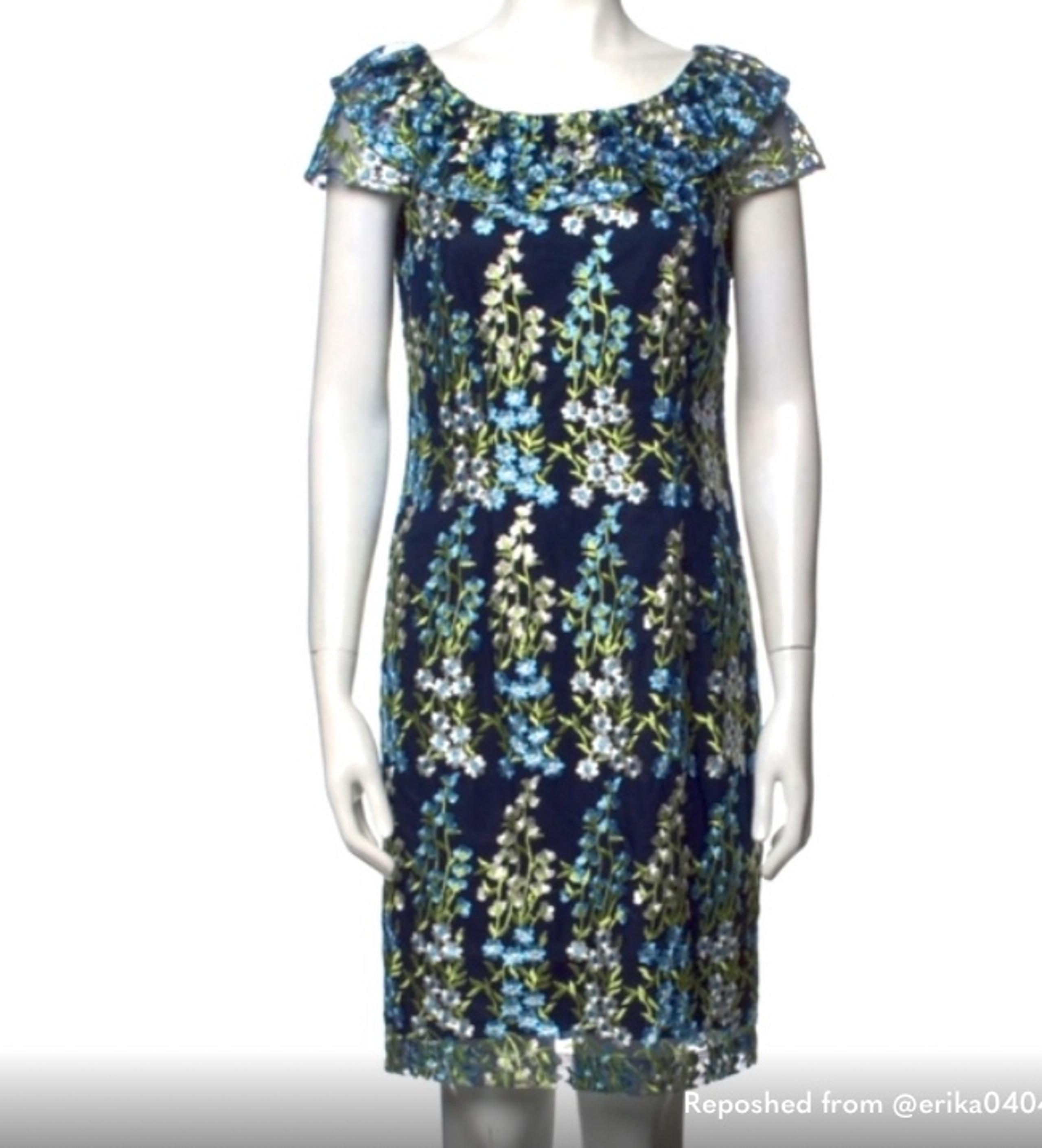 Karl Lagerfeld Embroidered Floral Dress - Size 4