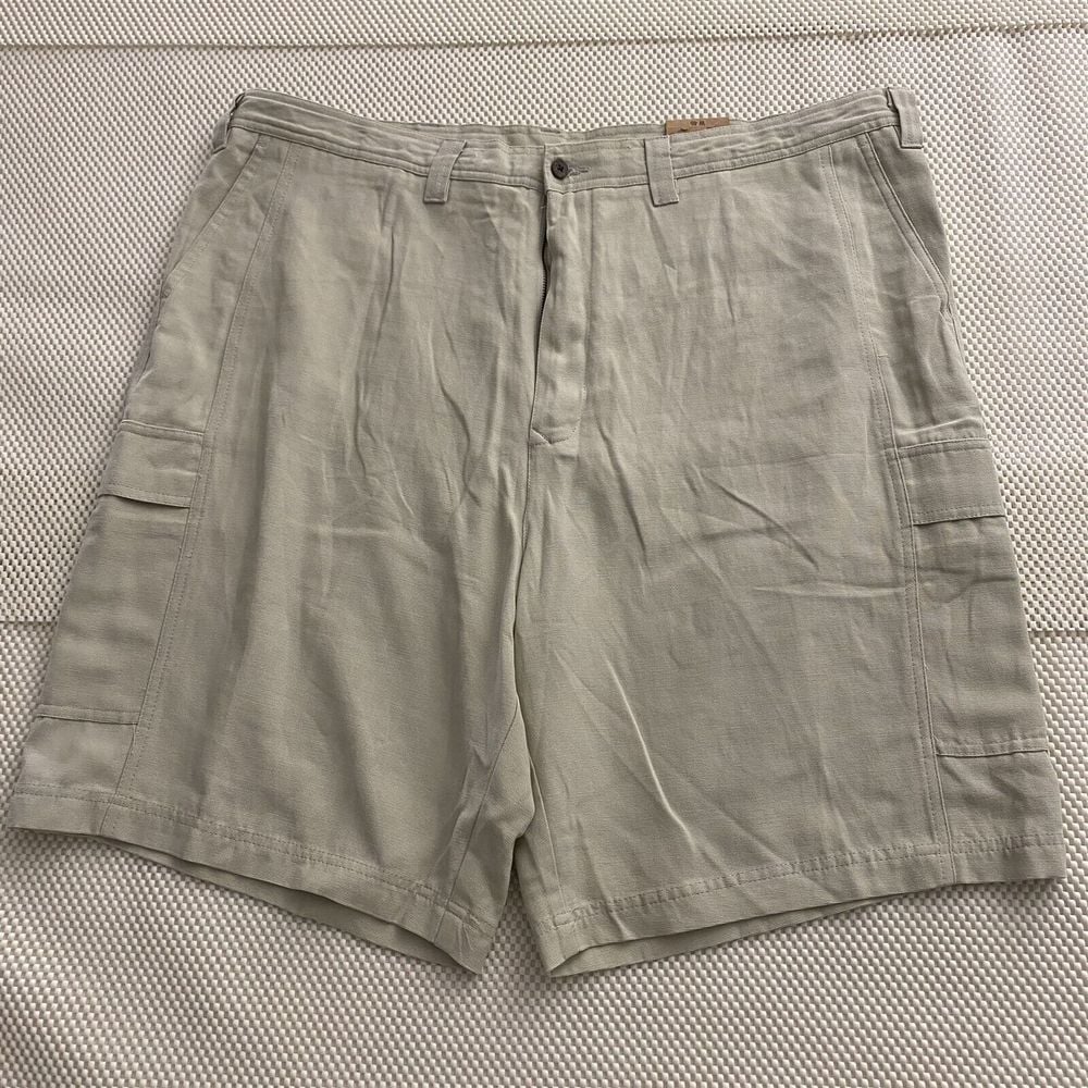 NWT The Foundry 46 x 10 Flax Tencel Blend Cargo Shorts