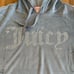 NEW! NWT JUICY COUTURE Velour OG Big Bling Hoodie Montana Blue Size M