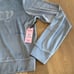 NEW! NWT JUICY COUTURE Velour OG Big Bling Hoodie Montana Blue Size M