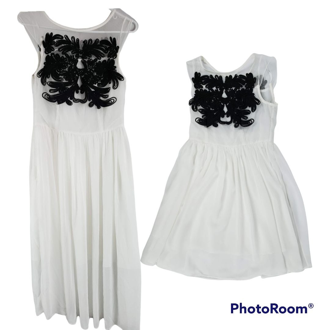 Mother & Daughter Twin Chiffon Long Dress Wedding