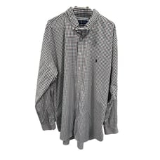 Ralph Lauren Men's 2XLT Checkered Button-Down Shirt Multicolor Casual