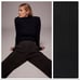 NWT. Zara Black Shoulder Pad Ribbed Knit Sweater. Size L.