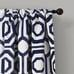 *CLEARANCE* Lush Decor 2-pack Octagon Blocks Room Darkening Curtains Blue 7017