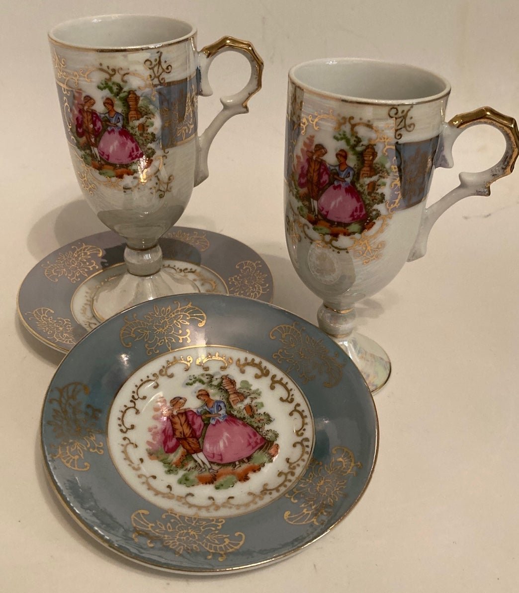 Antique Royal Vienna Porcelain ~ Sterling China ~ Japan ~ Cups and Saucers